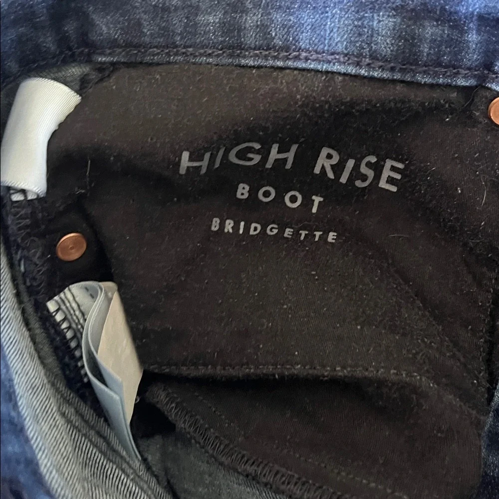 Lucky Brand High Rise Boot Bridgette Indigo Denim Dark Wash Jeans - Picture 6 of 11